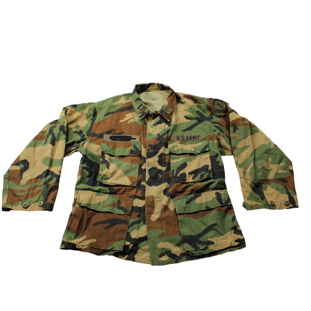 Military Issued M81 Woodland Combat Uniform Field X-Small XX-Short w/Patches EUC
